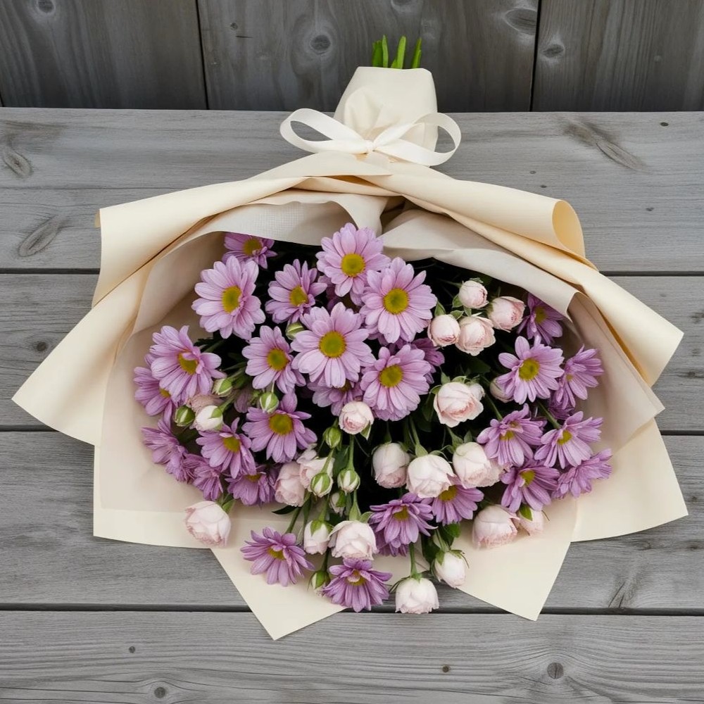 Букет цветов из: Розы и Хризантемы в Глаголево