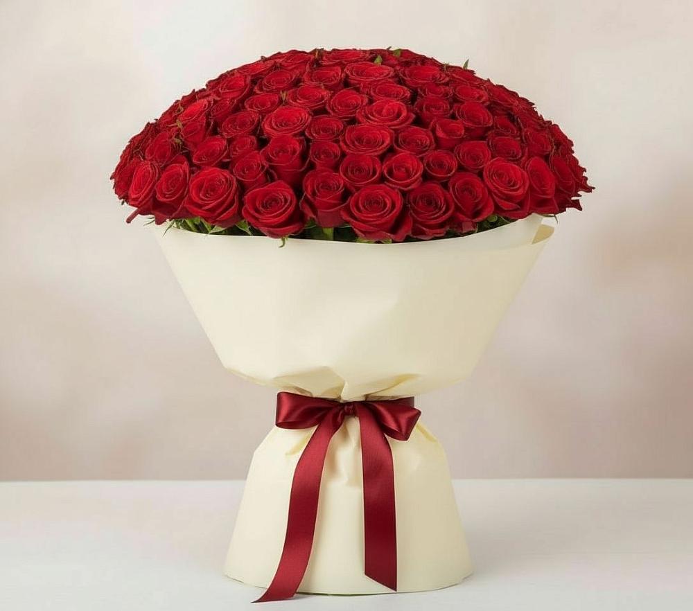 Букет 101 Красная роза Милано в Глаголево
