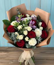 Букет цветов из:  Розы и Альстромерии в Глаголево