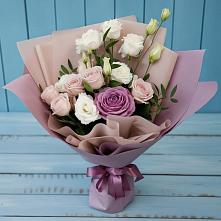 Букет цветов из:  Розы и Лизиантусы в Глаголево
