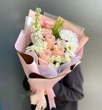 Букет цветов из:  Хризантемы и Розы в Глаголево