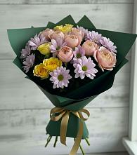 Букет цветов из:  Хризантемы и Розы в Глаголево