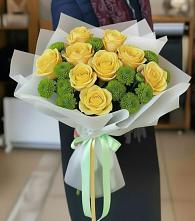 Букет цветов из:  Хризантемы и Розы в Глаголево