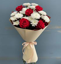 Букет цветов из:  Розы и Хризантемы в Глаголево