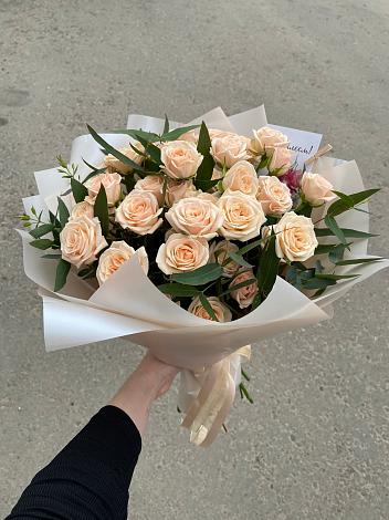 Букет Кремовые розы Латте в Глаголево