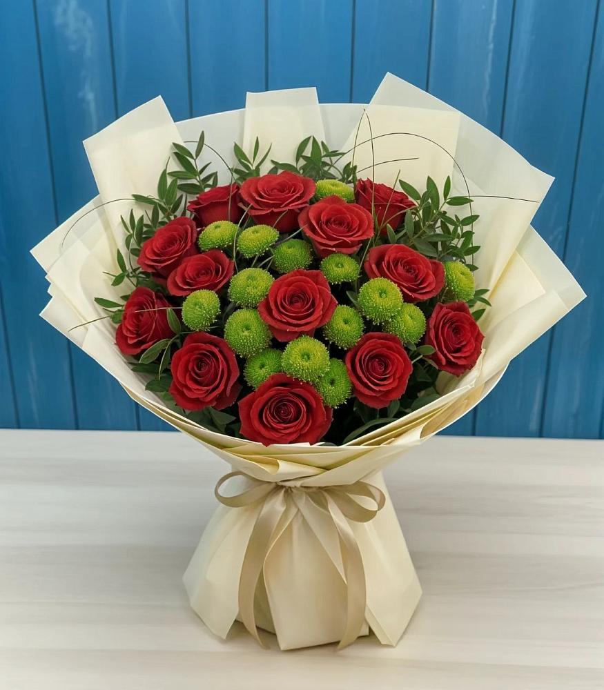 Букет цветов из: Розы и Хризантемы в Глаголево