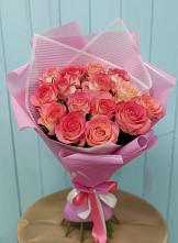 Букет 15 Розовых роз Равель в Глаголево